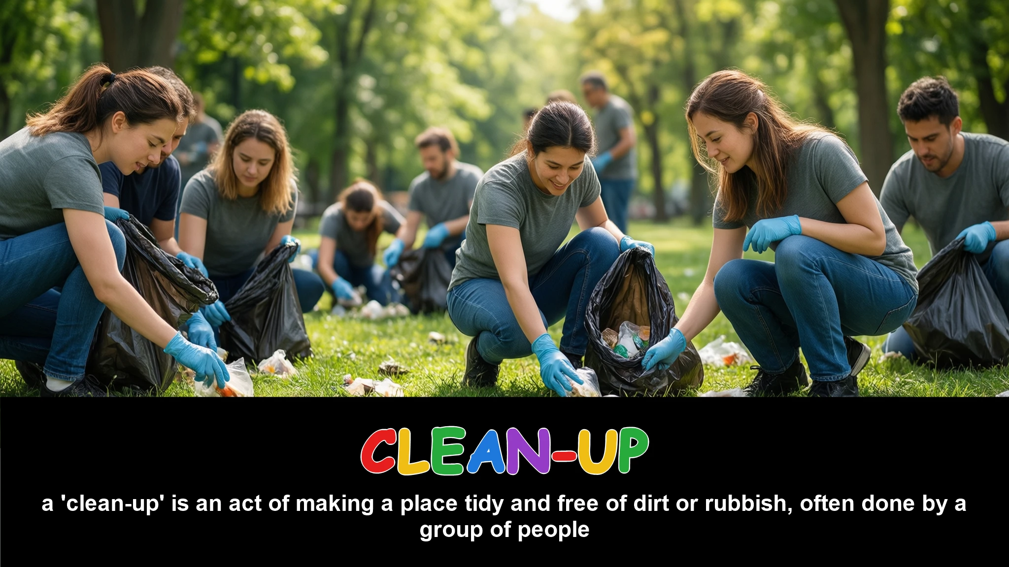 English Illustration for clean-up